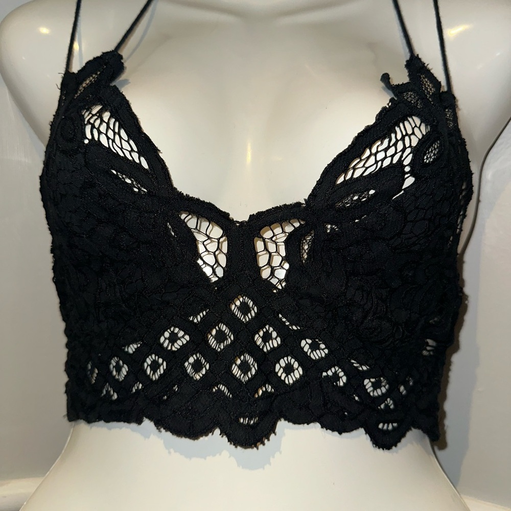 Free People One Black Lace Bandeau